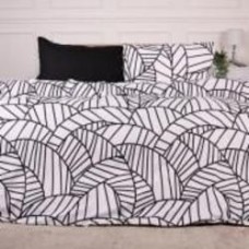 Комплект постельного белья Ranforce Elite 17-4846 Flavio 2x143x210 см черный с белым MirSon