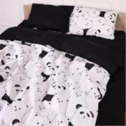 Комплект постельного белья Бязь 17-4849 White bear 2x160x220 см черный с белым MirSon