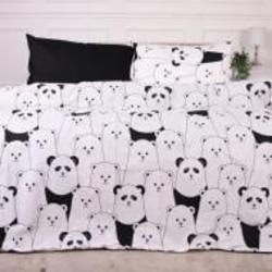 Комплект постельного белья Ranforce Elite 17-4849 White bear 2x160x220 см черный с белым MirSon