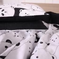 Наволочка Ranforce Elite 17-4849 White bear 40x60 см черный с белым MirSon