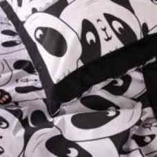 Наволочка Бязь 17-4850 Panda 50x50 см черный с белым MirSon