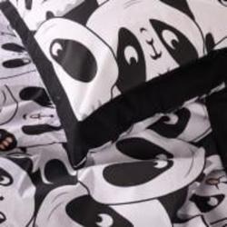 Наволочка Бязь 17-4850 Panda 50x50 см черный с белым MirSon