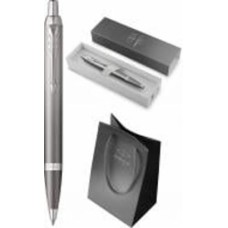 Ручка шариковая Parker IM Rituals Grey хром + Пакет Parker Rituals
