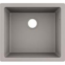 Мойка для кухни Hansgrohe S51 гранитная квадратная без крыла 500х450х190 мм врезная S510-U450 серый камень