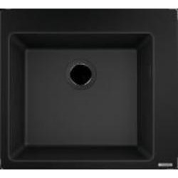 Мойка для кухни Hansgrohe S51 гранитная квадратная без крыла 560х510х190 мм накладная S510-F450 черный графит