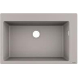 Мойка для кухни Hansgrohe S51 гранитная прямоугольная без крыла 770х510х190 мм накладная S510-F660 серый камень