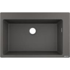 Мойка для кухни Hansgrohe S51 гранитная прямоугольная без крыла 770х510х190 мм накладная S510-F660 графит