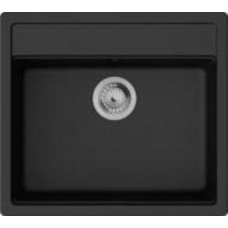 Мойка для кухни Hansgrohe S52 гранитная прямоугольная без крыла 550х490х190 мм врезная S520-F510 черный графит