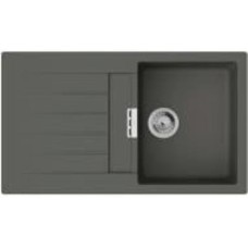 Мойка для кухни Hansgrohe S52 гранитная прямоугольная с крылом 840х480х190 мм врезная S520-F345 графит