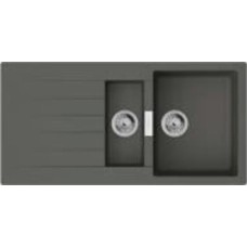 Мойка для кухни Hansgrohe S52 гранитная прямоугольная с крылом 980х480х190 мм врезная серая S520-F480 графит