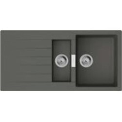 Мойка для кухни Hansgrohe S52 гранитная прямоугольная с крылом 980х480х190 мм врезная серая S520-F480 графит