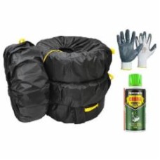 Комплект чехлов Poputchik (XL) R16-20 (4 шт.) с перчатками и силиконовой смазкой