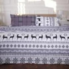 Комплект постельного белья Ranforce Elite 17-0654 Reindeer 2x160x220 см серый MirSon
