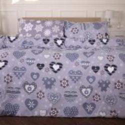 Комплект постельного белья Ranforce Elite 17-0655 Snowflake 2x143x210 см серый MirSon Комплект постельного белья Ranforce Elite 17-0655 Snowflake 2x143x210 см серый MirSon