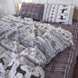 Комплект постельного белья Бязь 17-0654 Reindeer 110х140 см серый MirSon