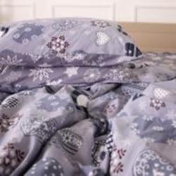 Наволочка Ranforce Elite 17-0655 Snowflake 50x70 см серый с рисунком MirSon