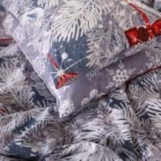Наволочка Бязь 17-0657 Mistletoe 50x70 см серый с рисунком MirSon