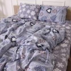 Пододеяльник Бязь 17-0655 Snowflake 175x210 см серый MirSon
