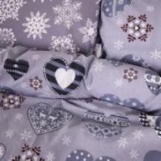 Пододеяльник Ranforce Elite 17-0655 Snowflake 175x210 см серый MirSon Пододеяльник Ranforce Elite 17-0655 Snowflake 175x210 см серый MirSon