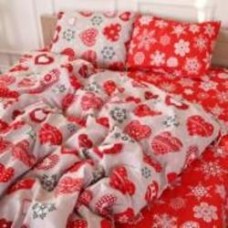 Пододеяльник Бязь 17-0656 Gingerbread 110x140 см красный MirSon