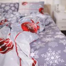 Простынь Бязь 17-0657 Mistletoe 110x160 см серый MirSon