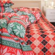 Простынь Ranforce Elite 17-0659 Christmas 200x220 см красный MirSon