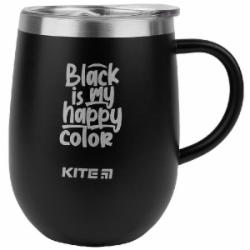 Термокружка KITE Black is my happy color 360 мл K22-378-01-2