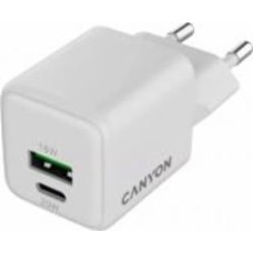 Зарядное устройство Canyon CU20AC GaN PD QC 20W White (CNS-CUW20AC)