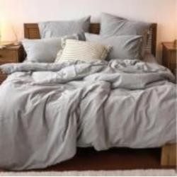Комплект постельного белья Вареный хлопок 40-0019 Crystal Dew 143x210 см серый MirSon