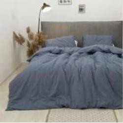 Комплект постельного белья Вареный хлопок 40-0020 Silk Dreams 200х220 см светло-синий MirSon