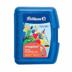 Пластилин Creaplast 10 цветов 240 г в синем боксе Pelikan