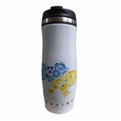 Термокружка 4PROFI Этнокарта жолто-голубая 380 мл (22154)