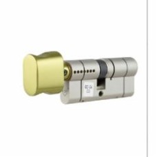 Цилиндр RB-LOCKS 50x50 ключ-вороток 100 мм никель сатин/золото KEYLOCX