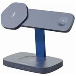 Беспроводное зарядное устройство Canyon Hexagon WCS-310 QI 3 в 1 Dark Grey Blue (CNS-WCS310DGBL)