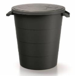Бак для мусора с крышкой Prosperplast Smooth 120 л черный