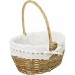 Корзинка плетеная с текстилем 37х31х19/41 см EBE18-5-1 Корзинка плетеная с текстилем 37х31х19/41 см EBE18-5-1