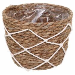 Кашпо ПВХ флористическое 18x15 см FWP23-7-3 круглый коричневый