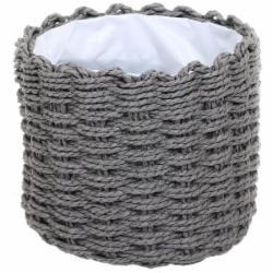 Кашпо ПВХ флористическое 17x15 см FWP23-12-2 круглый серый