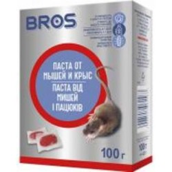 Родентицидное средство от грызунов BROS паста 100 г