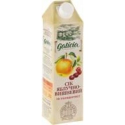 Сок Galicia Яблочно-вишневый неосветленный пастеризованный 1л (4820151001338)