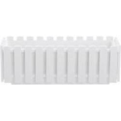 Ящик балконный Plastkon Fency прямоугольный 6,2 л белый