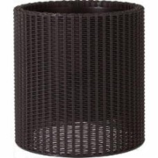 Горшок пластиковый для цветов S Cylinder Planter круглый 7 л (17197934521_S) коричневый