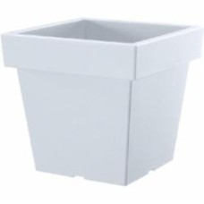 Горшок пластиковый Prosperplast Lofly low квадратный 8 л белый (70718-449)