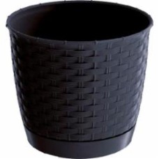 Горшок пластиковый Prosperplast Ratolla round круглый 1,2 л антрацит (70762-433)