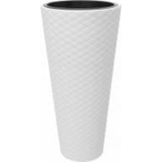 Горшок пластиковый Prosperplast Matuba slim 2 в 1 круглый 57 л белый (71370-449)