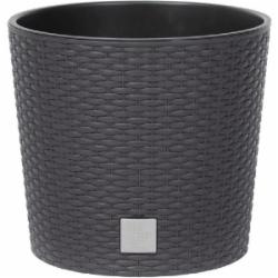 Горшок пластиковый Prosperplast Rato round 2 в 1 круглый 1 л коричневый (71998-440)