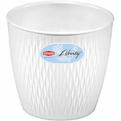 Горшок пластиковый Stefanplast Liberty круглый 4,6 л белый (87200)