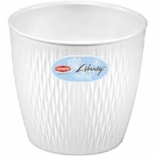 Горшок пластиковый Stefanplast Liberty круглый 8,5 л белый (87250)