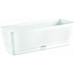 Горшок пластиковый Stefanplast Liberty прямоугольный 9 л белый (87507)