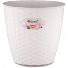 Вазон пластиковый Stefanplast Natural круглый 1,1 л белый (73450) Вазон пластиковый Stefanplast Natural круглый 1,1 л белый (73450)